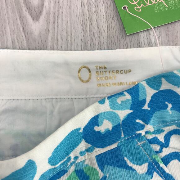 Lilly Pulitzer The Buttercup Shorts 0 Resort White in a Pinch 100% Cotton - Picture 4 of 10